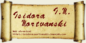 Isidora Mortvanski vizit kartica